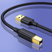 Заредете изображение във визуализатора на галерията – Ugreen USB Type B printer cable (male) - USB 2.0 (male) 480 Mbps 1 m black (US135 20846) - TopMag

