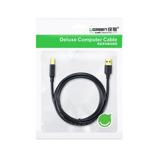 Заредете изображение във визуализатора на галерията – Ugreen USB Type B printer cable (male) - USB 2.0 (male) 480 Mbps 1 m black (US135 20846) - TopMag
