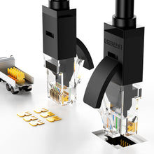 Заредете изображение във визуализатора на галерията – Ugreen flat LAN Ethernet Cat. 6 3m black (NW102) - TopMag
