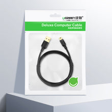 Заредете изображение във визуализатора на галерията – Ugreen 5 pin gold-plated USB cable - mini USB 0.5m black (US132) - TopMag
