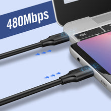 Заредете изображение във визуализатора на галерията – Ugreen USB Type C charging and data cable 3A 1.5m black (US286) - TopMag
