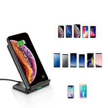 Заредете изображение във визуализатора на галерията – Choetech set 2 x Qi wireless charger stand 10W black (T524-S) + USB cable - micro USB 1.2m (MIX00093) - TopMag
