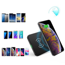 Заредете изображение във визуализатора на галерията – Choetech set 2 x Qi 10W wireless charger for headphones black (T511-S) + 2 x USB cable - microUSB black - TopMag
