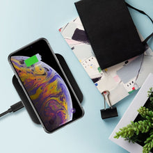 Заредете изображение във визуализатора на галерията – Choetech 10W Qi Wireless Charger Kit Phone Stand Black (T524-S) + 10W Qi Wireless Charger for Headphone Phone Black (T511-S) - TopMag
