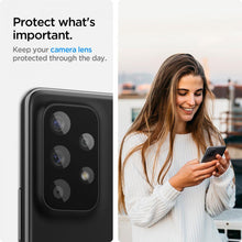 Заредете изображение във визуализатора на галерията – Spigen OptikCamera Protector Camera Island Tempered Glass (2 pcs) for Samsung Galaxy A33 5G / A53 5G / A73 5G Black - TopMag
