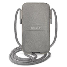 Заредете изображение във визуализатора на галерията – Guess Torebka GUPHLPSASBGR 6,7" szary/grey Saffiano Strap - TopMag
