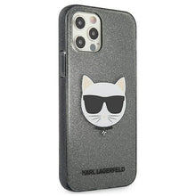Заредете изображение във визуализатора на галерията – Karl Lagerfeld KLHCP12LCHTUGLB iPhone 12 Pro Max 6,7" czarny/black hardcase Glitter Choupette - TopMag
