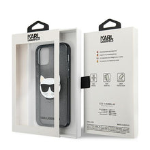 Заредете изображение във визуализатора на галерията – Karl Lagerfeld KLHCP12LCHTUGLB iPhone 12 Pro Max 6,7" czarny/black hardcase Glitter Choupette - TopMag
