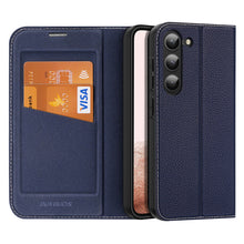 Заредете изображение във визуализатора на галерията – Dux Ducis Skin X2 case Samsung Galaxy S23+ flip case wallet stand blue
