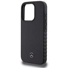 Заредете изображение във визуализатора на галерията – Mercedes Smooth Leather case for iPhone 15 Pro Max - black
