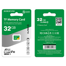 Заредете изображение във визуализатора на галерията – Borofone Memory card MicroSD 32GB SDHC Class10 90MB/s
