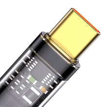 Заредете изображение във визуализатора на галерията – Baseus Explorer Series Auto Power-Off Fast Charging Data Cable USB to Type-C 100W 1m Black - TopMag
