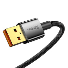 Заредете изображение във визуализатора на галерията – Baseus Explorer Series Auto Power-Off Fast Charging Data Cable USB to Type-C 100W 1m Black - TopMag
