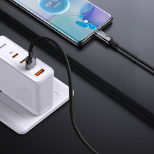 Заредете изображение във визуализатора на галерията – Baseus Explorer Series Auto Power-Off Fast Charging Data Cable USB to Type-C 100W 1m Black - TopMag
