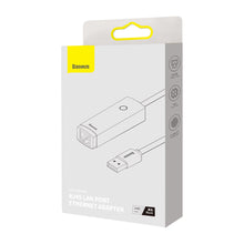 Заредете изображение във визуализатора на галерията – Baseus Lite Series Ethernet Adapter USB-A to RJ45 LAN Port (100Mbps) Black - TopMag
