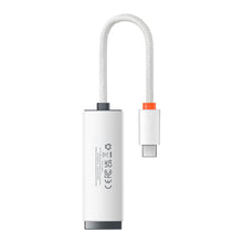 Заредете изображение във визуализатора на галерията – Baseus Lite Series external USB Type C network adapter - RJ-45 (100Mbps) white (WKQX000202) - TopMag
