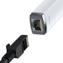 Заредете изображение във визуализатора на галерията – Baseus Lite Series external USB Type C network adapter - RJ-45 (100Mbps) white (WKQX000202) - TopMag
