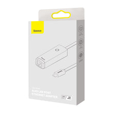 Заредете изображение във визуализатора на галерията – Baseus Lite Series external USB Type C network adapter - RJ-45 (100Mbps) white (WKQX000202) - TopMag
