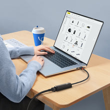 Заредете изображение във визуализатора на галерията – Baseus Lite Series external USB-A network adapter - RJ-45 1Gbps (1000Mbps) black (WKQX000101) - TopMag
