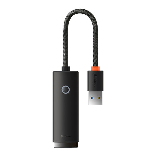 Baseus Lite Series external USB-A network adapter - RJ-45 1Gbps (1000Mbps) black (WKQX000101) - TopMag