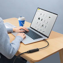 Заредете изображение във визуализатора на галерията – Baseus Lite Series external USB Type C network adapter - RJ-45 1Gbps (1000Mbps) black (WKQX000301) - TopMag
