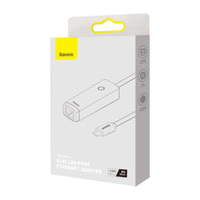 Заредете изображение във визуализатора на галерията – Baseus Lite Series external USB Type C network adapter - RJ-45 1Gbps (1000Mbps) black (WKQX000301) - TopMag
