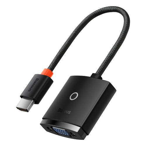 Baseus Lite Series Plug HDMI to VGA Adapter Black (WKQX010001) - TopMag
