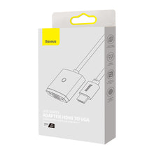 Заредете изображение във визуализатора на галерията – Baseus Lite Series plug adapter HDMI to VGA + mini jack 3.5mm / micro USB power supply black (WKQX010101) - TopMag
