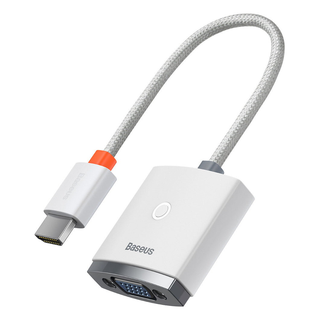 Baseus Lite Series plug adapter HDMI to VGA + mini jack 3.5mm / micro USB power supply white (WKQX010102) - TopMag
