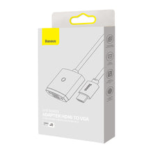 Заредете изображение във визуализатора на галерията – Baseus Lite Series plug adapter HDMI to VGA + mini jack 3.5mm / micro USB power supply white (WKQX010102) - TopMag
