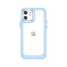 Заредете изображение във визуализатора на галерията – Outer Space Case for iPhone 12 hard cover with gel frame blue - TopMag

