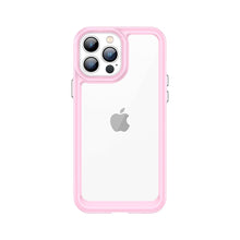 Заредете изображение във визуализатора на галерията – Outer Space Case Case for iPhone 13 Pro Hard Cover with Gel Frame Pink - TopMag
