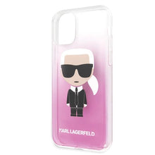 Заредете изображение във визуализатора на галерията – Karl Lagerfeld KLHCN58TRDFKPI iPhone 11 Pro różowy/pink Gradient Ikonik Karl

