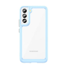 Заредете изображение във визуализатора на галерията – Outer Space Case Cover for Samsung Galaxy S22 + (S22 Plus) Hard Cover with Gel Frame Blue - TopMag
