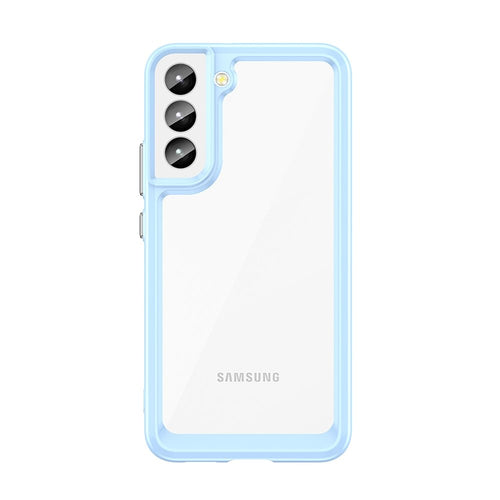 Outer Space Case Cover for Samsung Galaxy S22 + (S22 Plus) Hard Cover with Gel Frame Blue - TopMag