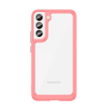 Заредете изображение във визуализатора на галерията – Outer Space Case Cover for Samsung Galaxy S22 + (S22 Plus) Hard Cover with Gel Frame Red - TopMag
