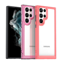 Заредете изображение във визуализатора на галерията – Outer Space Case Case for Samsung Galaxy S22 Ultra Hard Cover with Gel Frame Pink - TopMag
