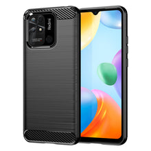 Заредете изображение във визуализатора на галерията – Carbon Case Flexible Cover Sleeve for Xiaomi Redmi 10C black - TopMag
