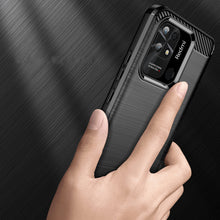 Заредете изображение във визуализатора на галерията – Carbon Case Flexible Cover Sleeve for Xiaomi Redmi 10C black - TopMag
