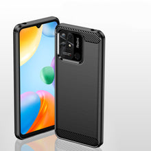 Заредете изображение във визуализатора на галерията – Carbon Case Flexible Cover Sleeve for Xiaomi Redmi 10C black - TopMag
