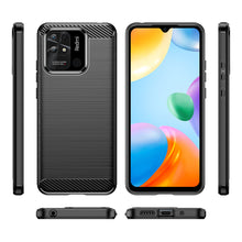 Заредете изображение във визуализатора на галерията – Carbon Case Flexible Cover Sleeve for Xiaomi Redmi 10C black - TopMag
