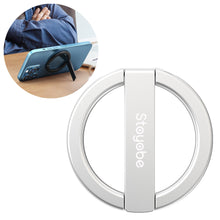 Заредете изображение във визуализатора на галерията – Stoyobe Magnetic Bracket HF-IV magnetic phone stand silver - TopMag
