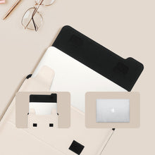 Заредете изображение във визуализатора на галерията – Nillkin 3in1 MacBook Sleeve 14 '' Pouch Laptop Bag Stand Mouse Pad Black and White - TopMag

