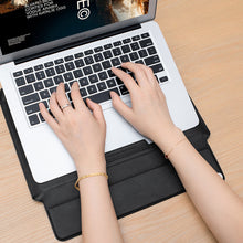 Заредете изображение във визуализатора на галерията – Nillkin 2in1 MacBook sleeve 14 '' case laptop bag stand black and white - TopMag
