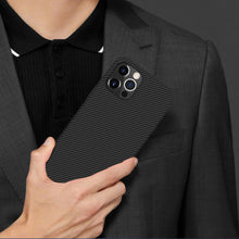 Заредете изображение във визуализатора на галерията – Nillkin Synthetic Fiber Case armored cover for iPhone 12 Pro black - TopMag

