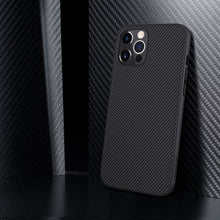 Заредете изображение във визуализатора на галерията – Nillkin Synthetic Fiber Case armored cover for iPhone 12 Pro black - TopMag
