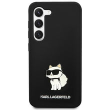 Заредете изображение във визуализатора на галерията – Karl Lagerfeld KLHCS23SSNCHBCK S23 S911 hardcase black/black Silicone Choupette
