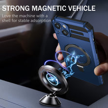 Заредете изображение във визуализатора на галерията – Tel Protect Armor Magsafe Metal Ring Case for Iphone 15 Plus blue
