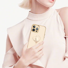 Заредете изображение във визуализатора на галерията – Kingxbar Wish Series case decorated with original Swarovski Crystals iPhone 13 Pro gold - TopMag
