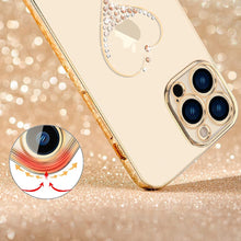Заредете изображение във визуализатора на галерията – Kingxbar Wish Series case decorated with original Swarovski crystals iPhone 13 Pro Max gold - TopMag
